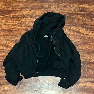 Cropped Black Hoodie